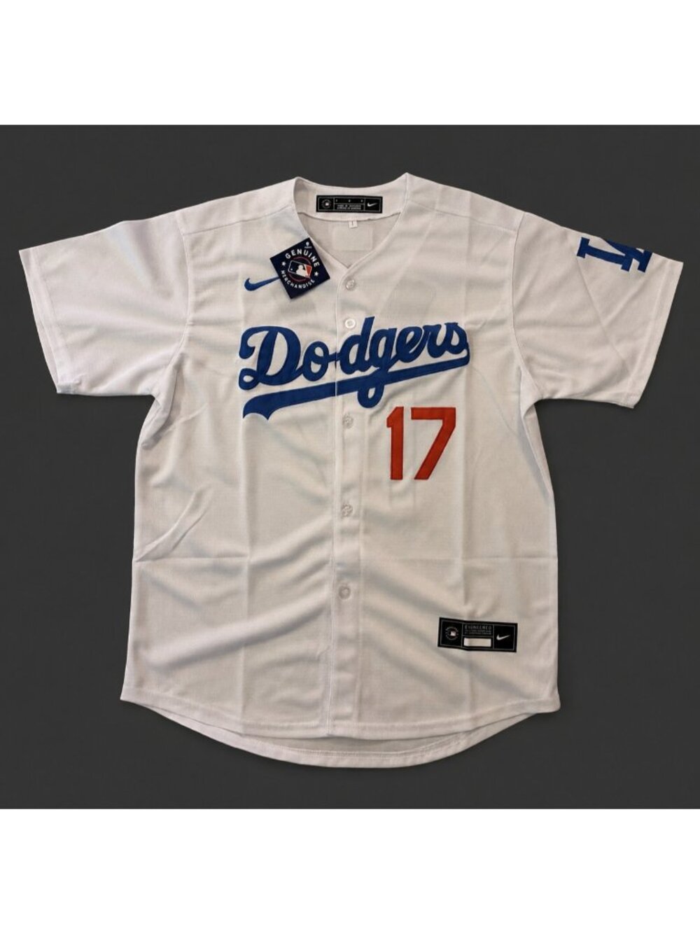 MLB Baseball Los Angeles Dodgers Shohei Ohtani #17 Sewn Jersey Medium White NWT